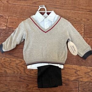 Baby Boy New with Tags Boutique Collection 12 Month 3pc Dressy  3 piece Outfit